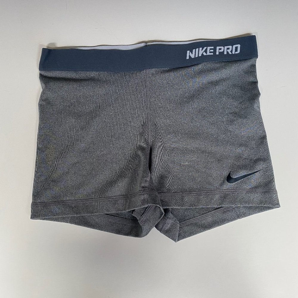 Nike Pro Dry Fit Training Bike Short Shorts Gray Size M